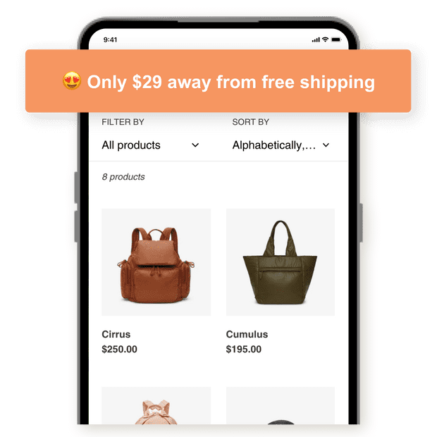 Free shipping bar