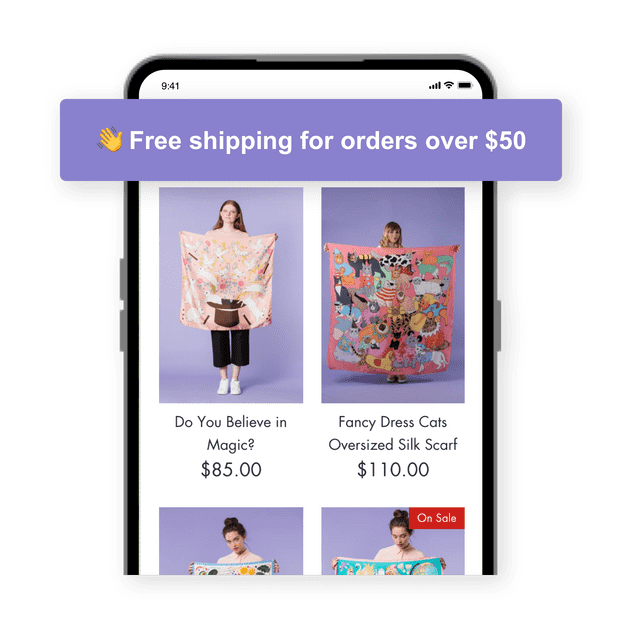 Show free shipping goal
