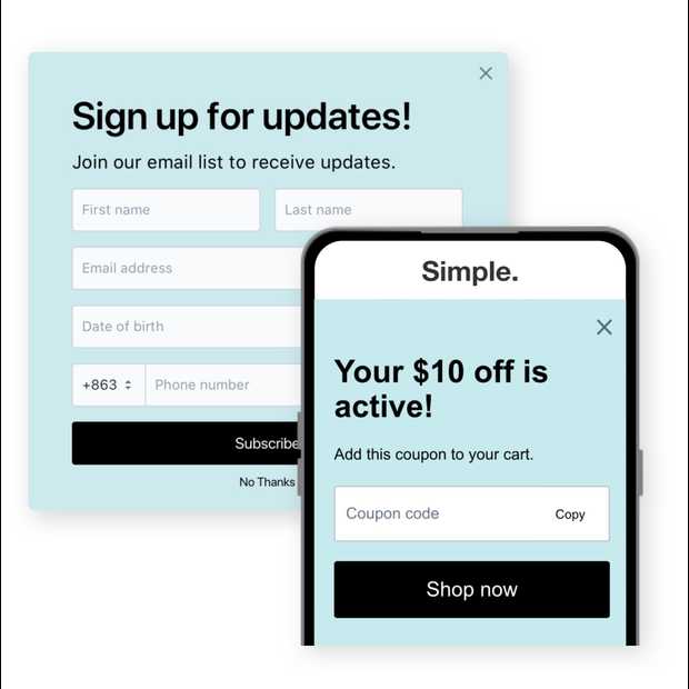 Website popups